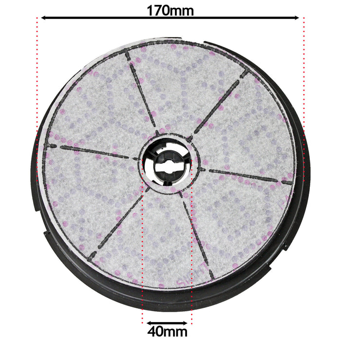 Hoover Cooker Hood Carbon Filter Round 192 x 35mm Extractor Vent Fan CP180