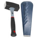 Twisted Log Splitter 2.5KG 9" Steel Wedge + 2KG Lump Sledge Club Hammer Heavy Duty Kit
