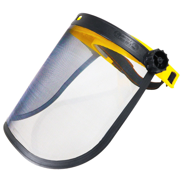 Full Face Protective Shield Strimming Trimming Chainsaw Garden Metal Mesh Visor (One Size, Adjustable Headband)