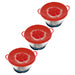 Pan Lid Spill Stopper Silicone Saucepan Pot Steamer Cover Anti Boiling Overflow Guards (Pack of 3)
