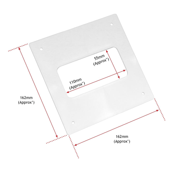 Air Conditioner External Vent Kit 4" 5" 6" 100mm 125mm 150mm Universal Exterior Wall Duct Set (White)