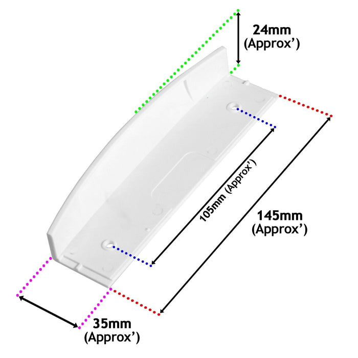 Universal Replacement Fridge Freezer Handgrip Door Handle (White, 145mm)