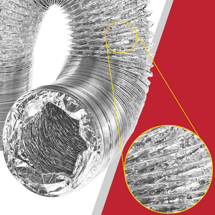 Tumble Dryer Vent Hose Universal 5 Metre Aluminium Extra Long 4" Exhaust Pipe