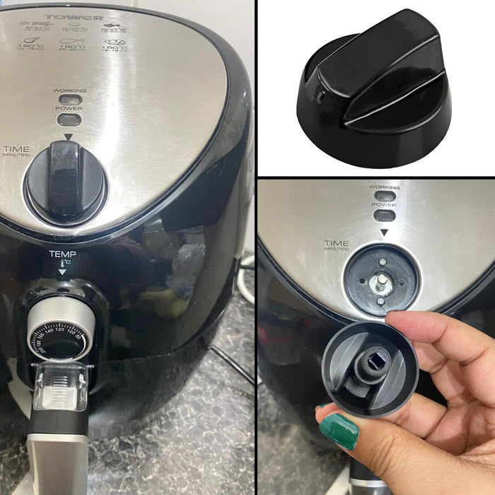 Knob for Tower Air Fryer Control Switch Dial Switch Multi Cooker Black