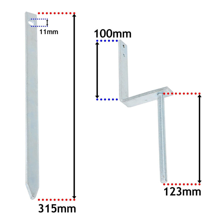 Gutter Rise & Fall Bracket Universal Galvanised Steel Adjustable Fascia Support Kit (Pack of 5)