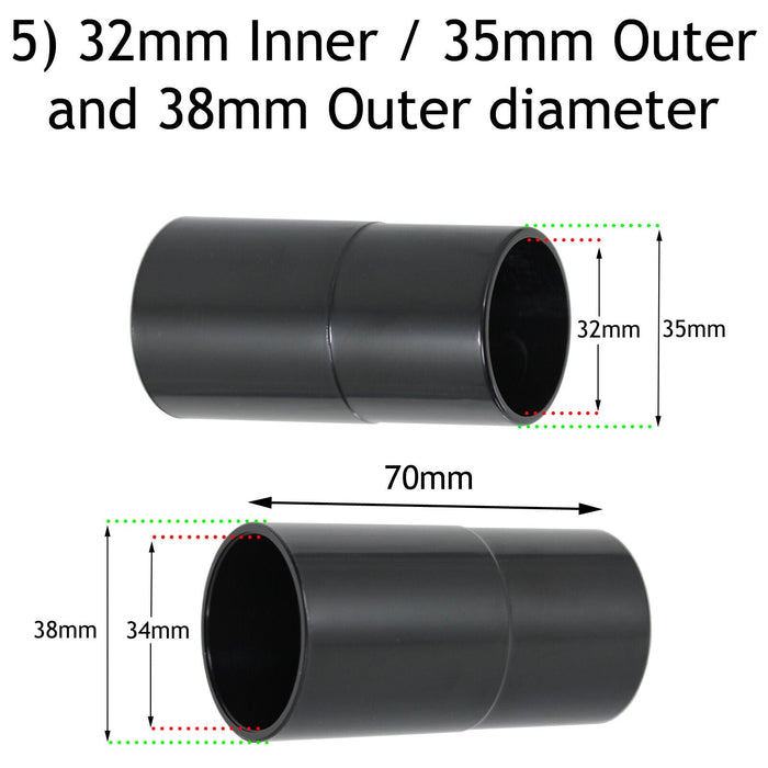 Tool Adaptor for Ryobi Adapter Dust Port Hose Sander Saw 32 35 38 mm x 6