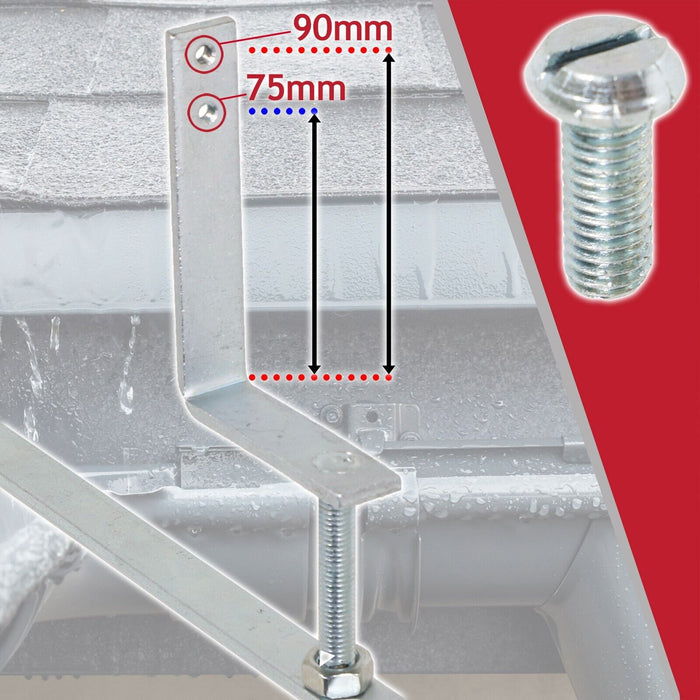 Gutter Rise & Fall Bracket Universal Galvanised Steel Adjustable Fascia Support Kit