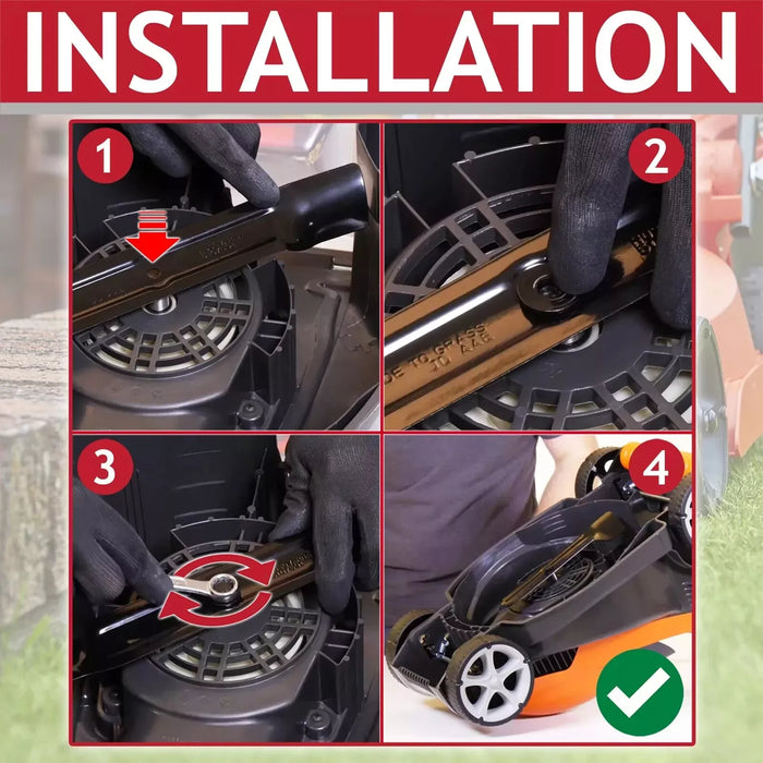 Metal Blade for Flymo Chevron 32 Easimo EM032 RE320 Rollermo RM032 Speedimo Venturer Visimo VM032 Lawnmower (32cm, Type FLY046)