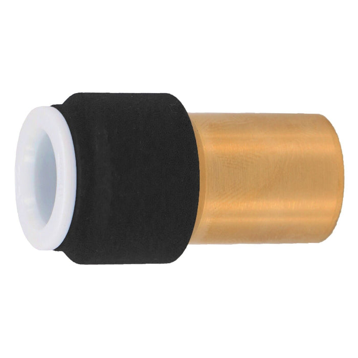 Radiator Valve 15mm x 10mm Black Pushfit Reducing Straight Speed Fit Compression Stem