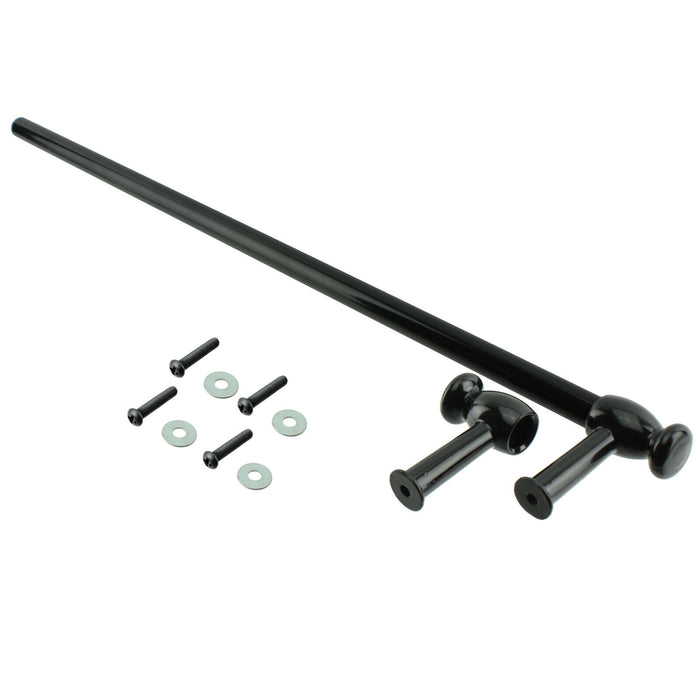 Oven Cooker Door Handle / Towel Rail Universal 'Cut to Size' (Black)