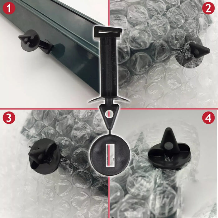 Greenhouse Insulation Fixers Kit Corner + Frame Shading Bubble Wrap PVC Plastic Clips (Pack of 80)