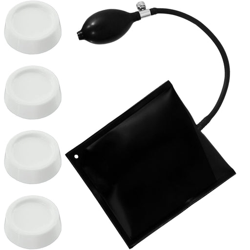 Universal Washing Machine Tumble Dryer Anti-Vibration Feet + Shock Absorber Stabiliser Pad (Pack of 4 x Feet + 1 x Pad)