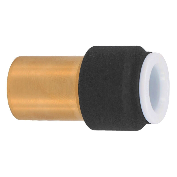 Radiator Valve 15mm x 10mm Black Pushfit Reducing Straight Speed Fit Compression Stem Valves (Pack of 4)