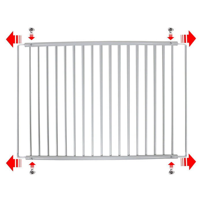 Large Fridge Shelf for DAEWOO Adjustable White Plastic Coated Shelves (Pack of 2, 425mm - 670mm x 320mm)