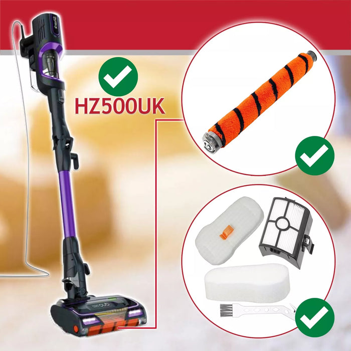 Roller Brush Filter Kit for Shark HZ500UK Vacuum Cleaner Soft Brushroll + HEPA Allergy Filters + Hair Removal Cleaning Tool Set