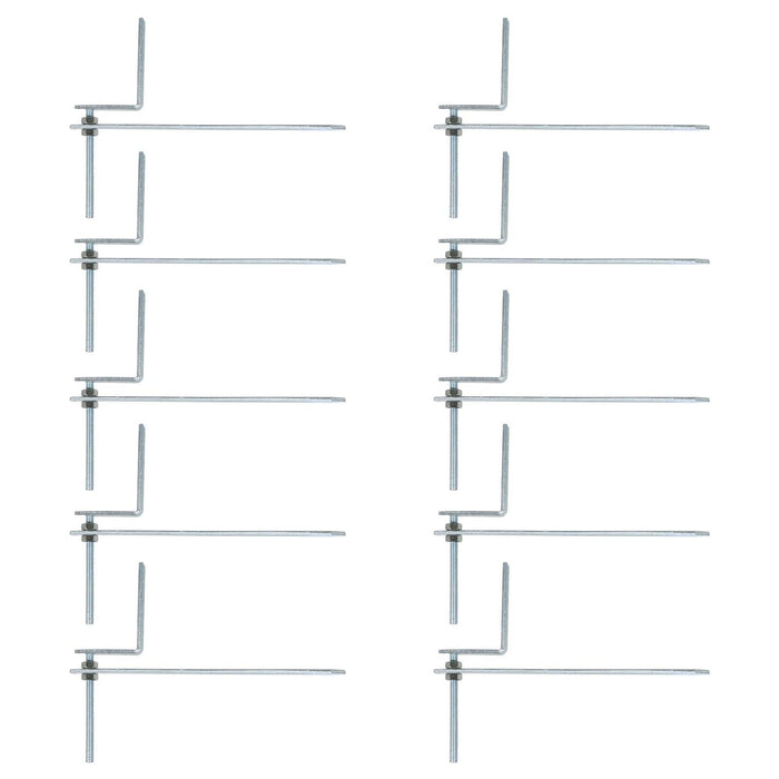 Gutter Rise & Fall Bracket Universal Galvanised Steel Adjustable Fascia Support Kit (Pack of 10)