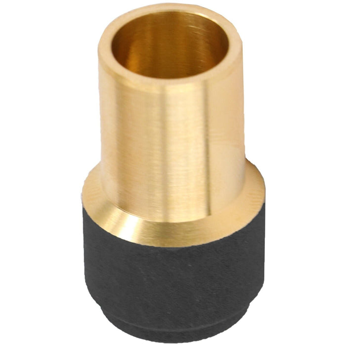 Radiator Valve 15mm x 10mm Black Pushfit Reducing Straight Speed Fit Compression Stem Valves (Pack of 4)