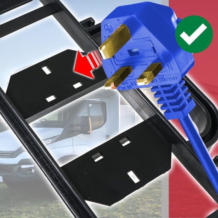 Caravan Cable Tidy Frame H Bracket Motorhome Extension Power Lead Wire Storage Winder (360mm x 125mm)