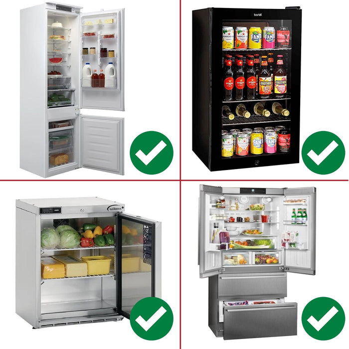 Large Fridge Shelf for AEG Adjustable White Plastic Coated Shelves (Pack of 2, 425mm - 670mm x 320mm)