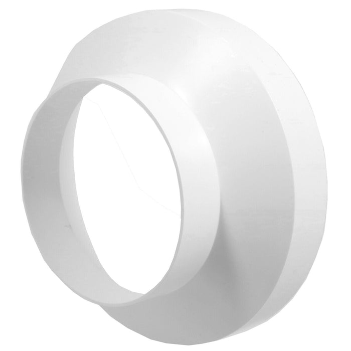 Cooker Hood External Vent Kit 4" 5" 6" 100mm 125mm 150mm Universal Exterior Wall Duct Set (White)