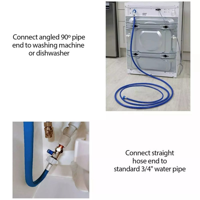 Drain Hose Kit Washing Machine Dishwasher Water Fill Angled Pipe Set Universal