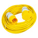 16A Extension Lead 14m 110V 1.5mm Extra Long Power Cable Cord 3-Pin 2P+E (Yellow)