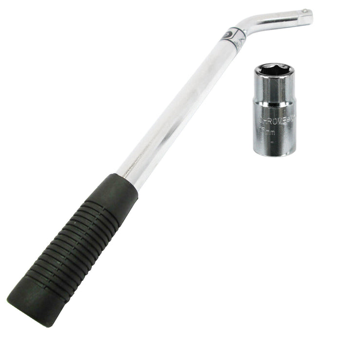Extendable Wheel Nut Wrench 17mm 19mm Socket Brace Breaker Power Bar 1/2"dr