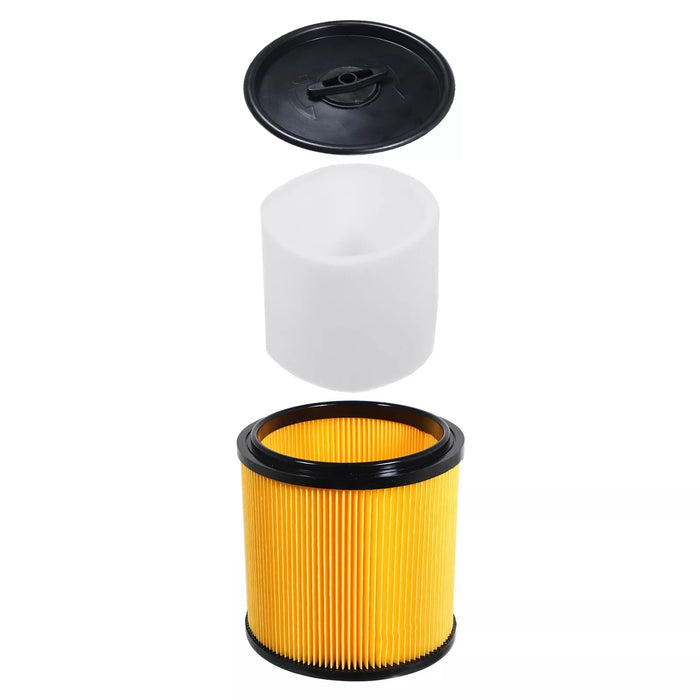 Wet & Dry Cartridge Filter + Foam Sleeve for Wickes 20L 215735 288557 1250W Vacuum Cleaner