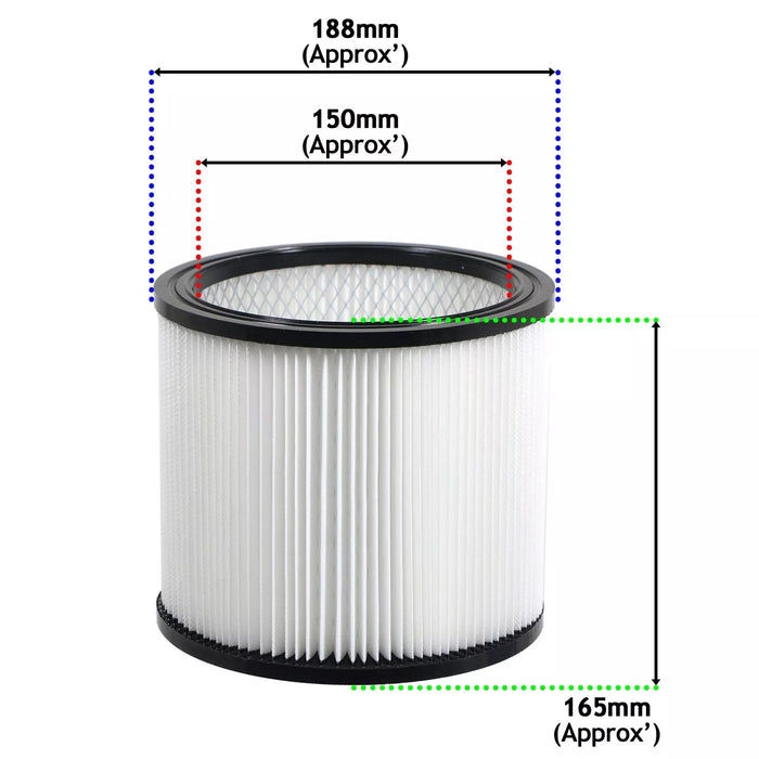 Wet & Dry Cartridge Filter for Shop-Vac Vacuum Cleaners (Replaces 90304 9030408 9030411 9030427 9030433 903046)