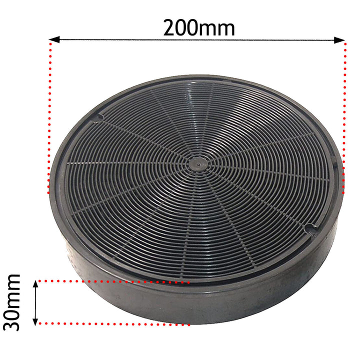 Carbon Filters for Rangemaster CLAHDC90 Cooker Hood Vent 200 x 30 mm x 2 EFF62