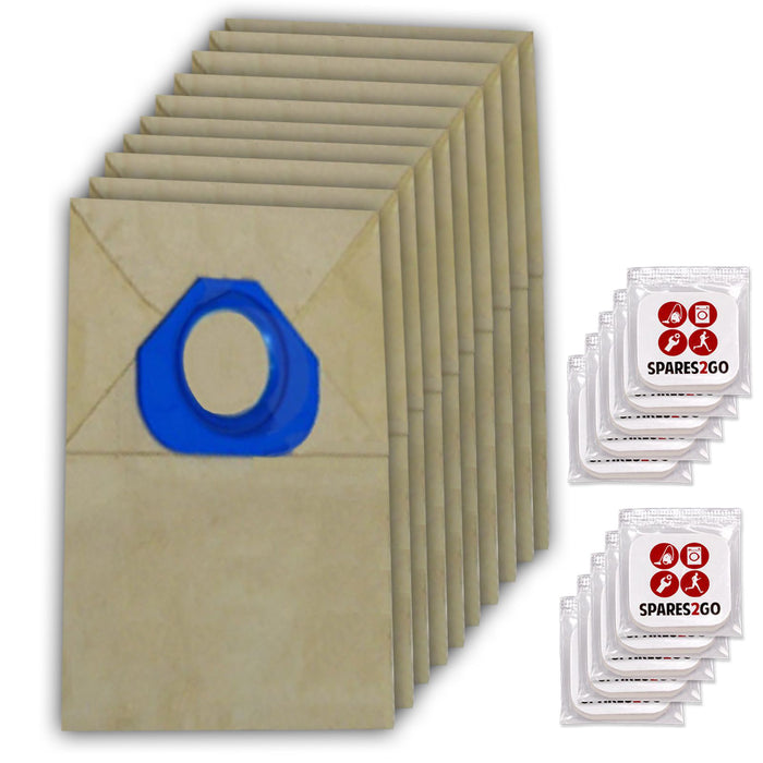 Paper Dust Bags and fresheners compatible with NILFISK Vacuum G90 G90A-Vac GM80 GM90 GS GM80 x 10