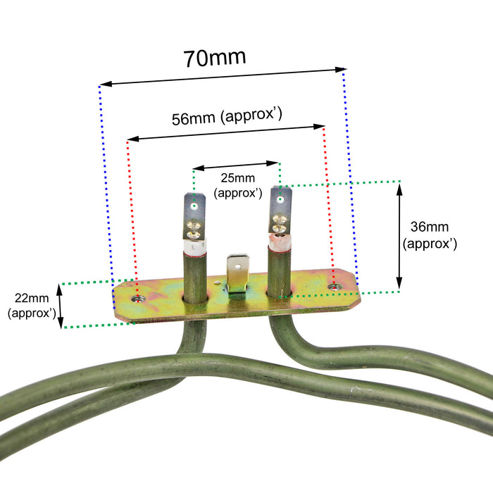 2100W Heater Element compatible with Belling Fan Oven / Cooker
