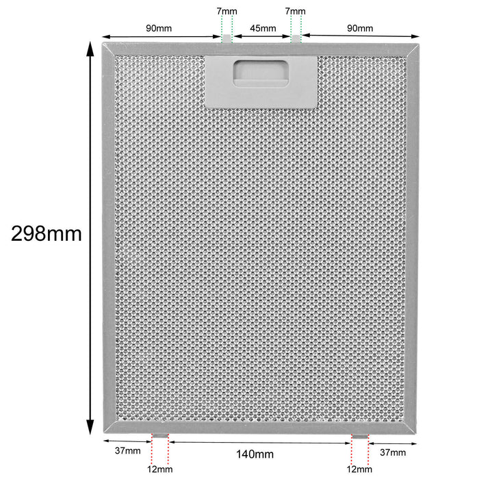Cooker Hood Grease Filter UNIVERSAL Metal Vent Fan Grease Mesh 300 x 240 mm