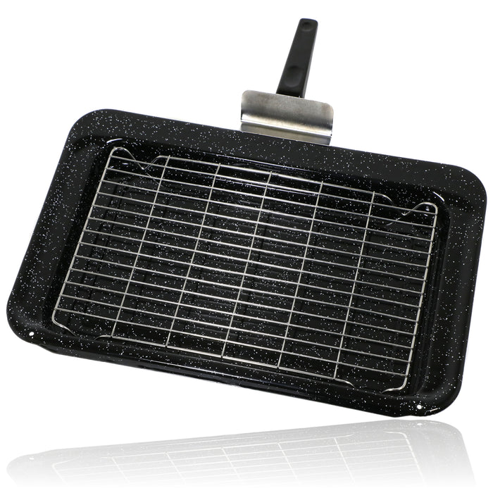 Enamel Grill Pan Tray Rack Grid Handle for Flavel Oven Cooker 445 x 276 mm