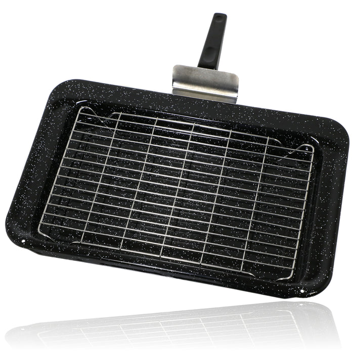Enamel Grill Pan Tray Rack Grid Handle for Falcon Oven Cooker 445 x 276 mm