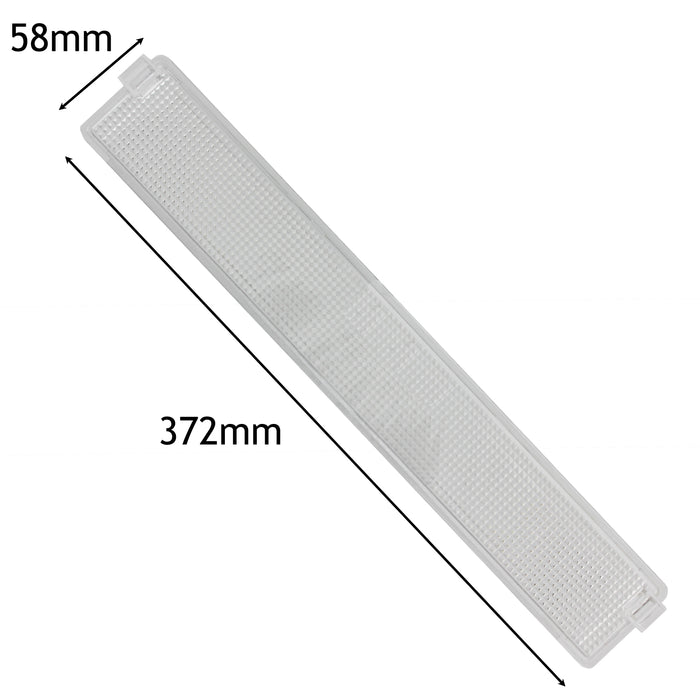 Light Diffuser / Lens Cover Plate for Electrolux ZHC60136X Cooker Hood Vent Extractor (372mm x 58mm)