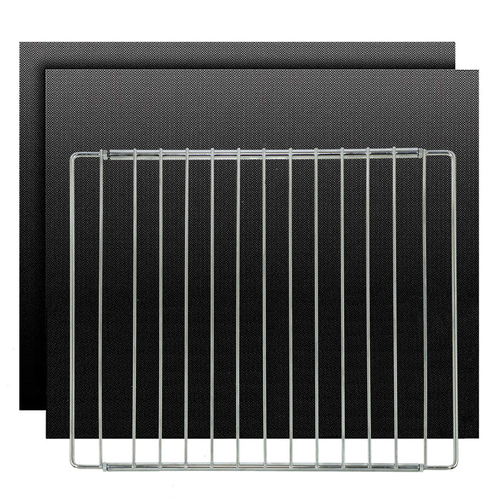Oven Liner Adjustable Shelf UNIVERSAL Extendable Locking Rack + 2 x liners