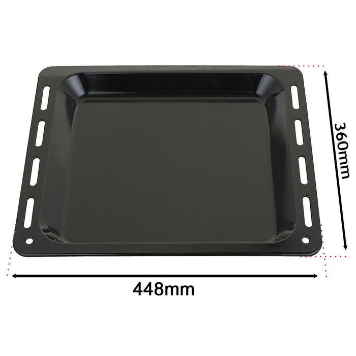 Baking Tray Enamelled Pan for LG Oven Cooker (448mm x 360mm x 25mm, Pack of 2)
