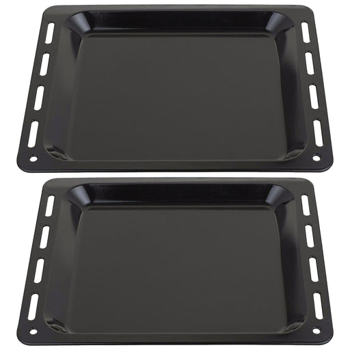 UNIVERSAL Oven Cooker Baking Tray Enamelled Pan (455mm x 360mm x 25mm, Pack of 2)
