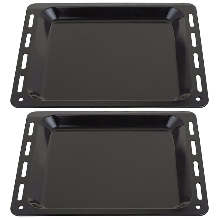 Baking Tray Enamelled Pan for Baumatic Oven Cooker (448mm x 360mm x 25mm, Pack of 2)
