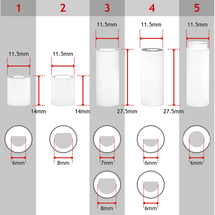 UNIVERSAL White CONTROL KNOB & ADAPTORS for FRIGIDAIRE Cooker Oven Hob x 6