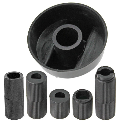 Universal Cooker Oven Hob Black CONTROL KNOBS & ADAPTORS