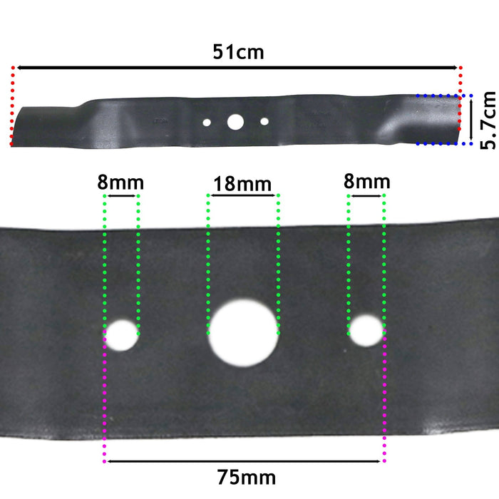 Castel Garden Lawnmower Blade XC 53 BS BSW BSW4 GSW4 51cm 181004459/0