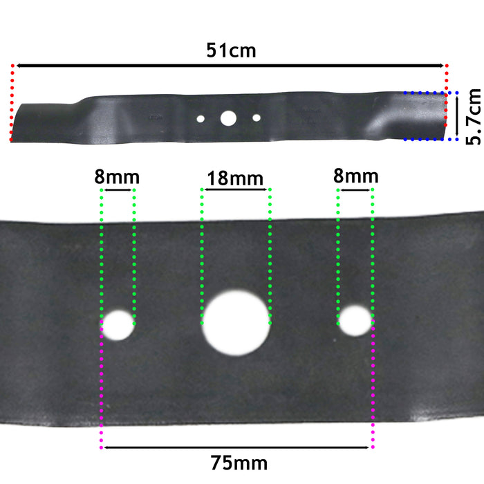 Stiga Lawnmower Blade Combi 53S 53SB 53SQ 53SE 53SEQ 53SQB 51cm 181004459/0