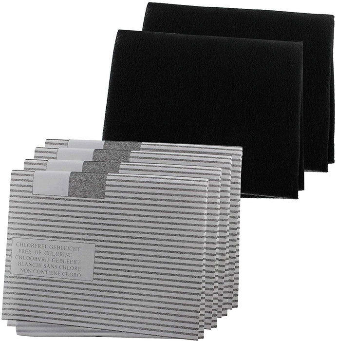 Cooker Hood Filter for DE DIETRICH Vent Extractor Fan Carbon + Grease Filters Kit (4 x Grease + 2 x Carbon Filters)