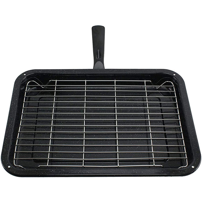 Small Grill Pan with Rack and Detachable Handle + Adjustable Grill Shelf for LAMONA Oven Cooker