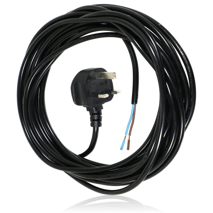 Power Cable for Numatic Charles CVC370 Vacuum Cleaner Mains Power Lead (UK Plug, Black, 8.4m)