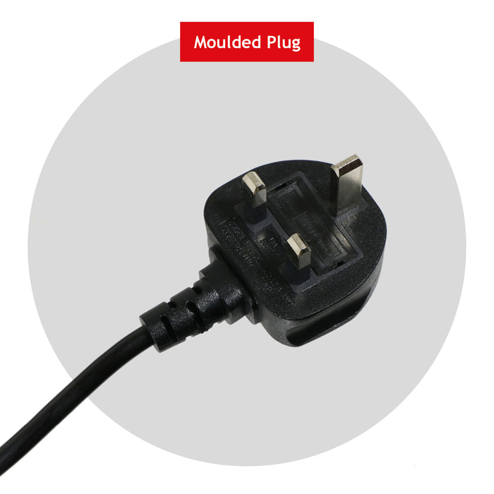 Power Cable for Numatic Basil Vacuum Cleaner Mains Power Lead (UK Plug, Black, 8.4m)