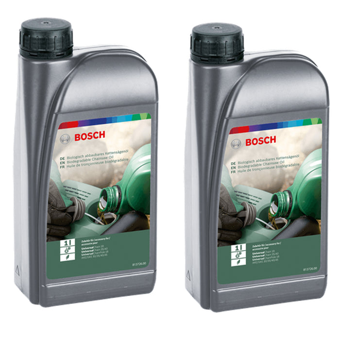 Bosch Qualcast Chainsaw Chain Saw Oil Lubricant 1 Litre Bottle 2607000181 x 2 Bottles