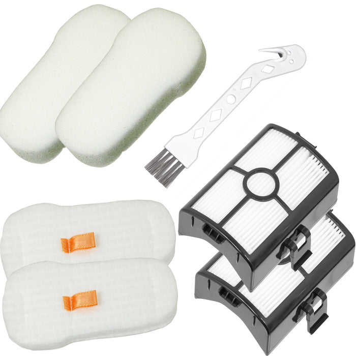Filter Kit x 2 for SHARK HZ500 HZ500UKT Vacuum Foam Felt Motor HEPA Allergen Filter